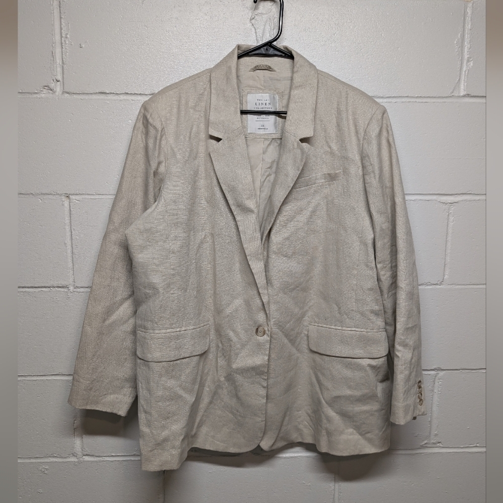 The A & F Linen Collection Women's Cream Blazer XL